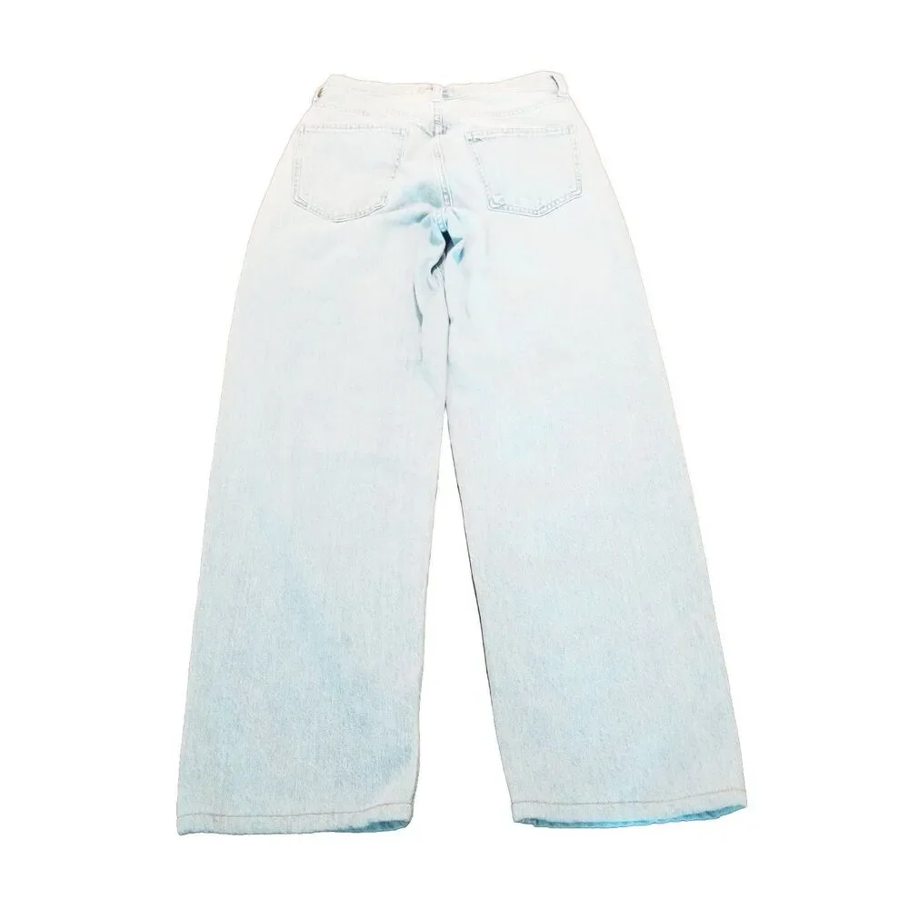 Agolde Criss Cross Jeans Women's Size 24 Light Wash Denim Button Fly  (26×28)